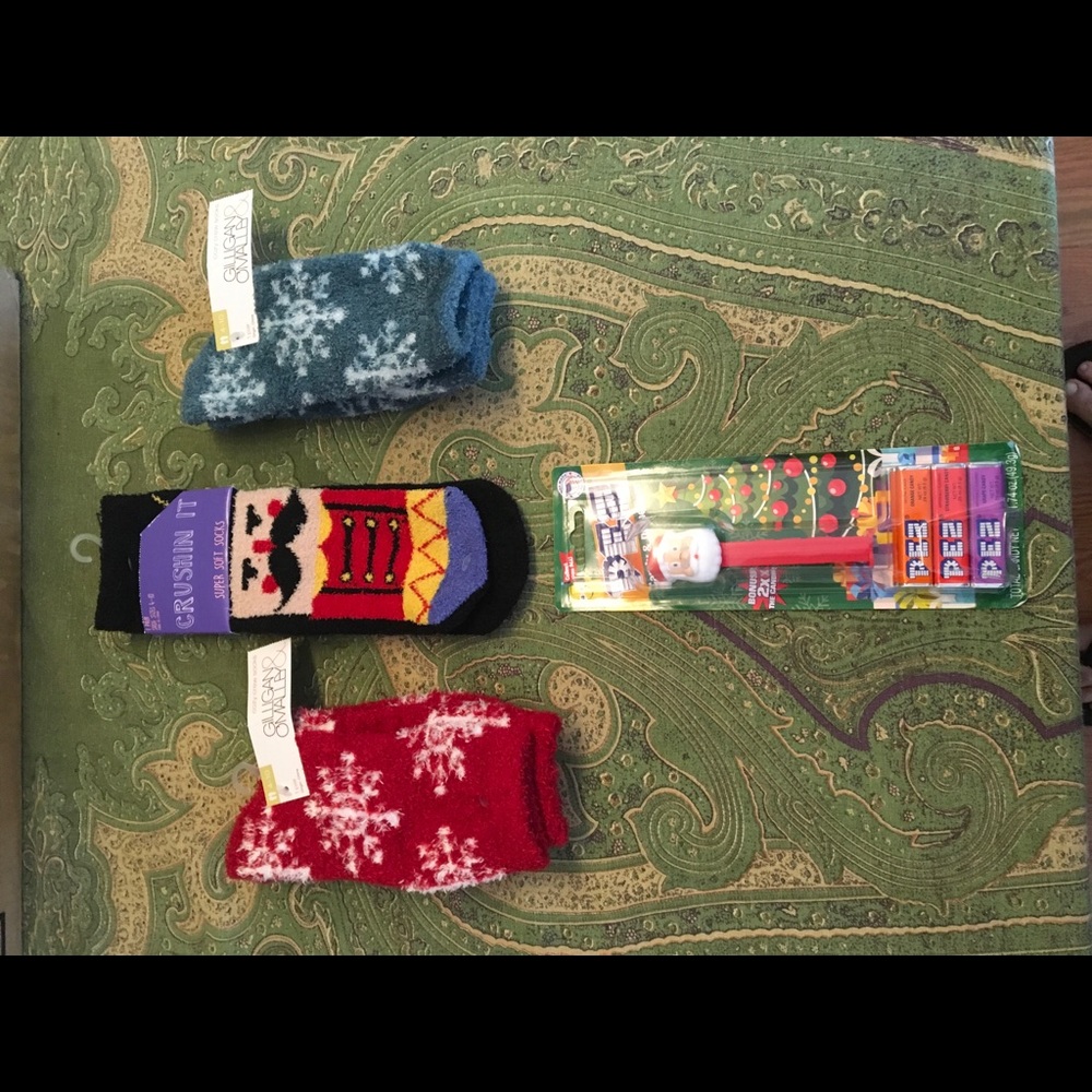 Christmas Socks and Santa Pez